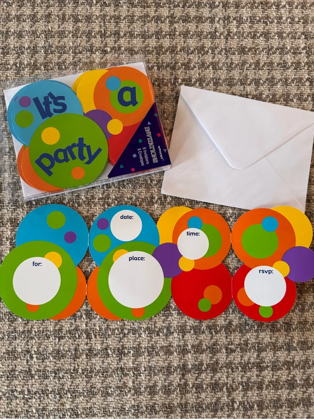 Amscan invitations envelopes